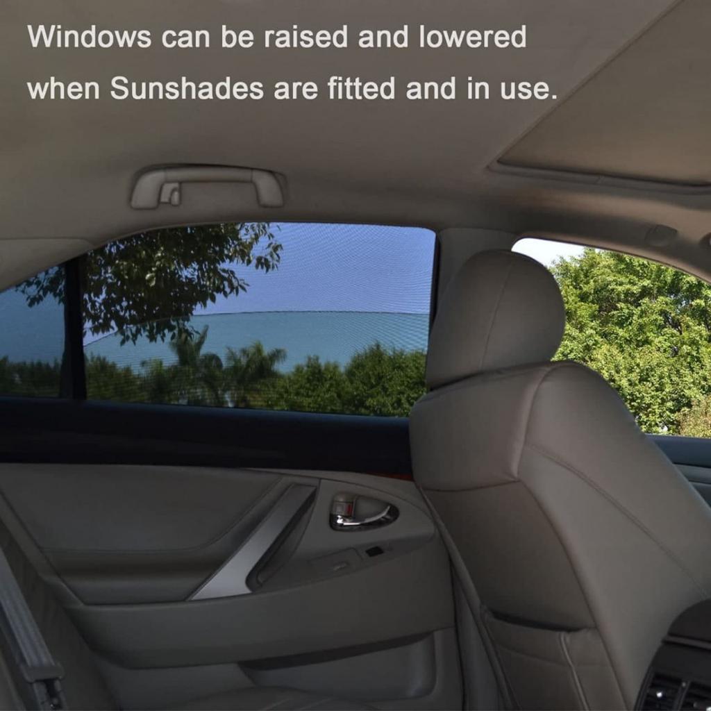 Universal Compatible Car Side Window Sun Shade Mesh Curtain Net (Pack of 4)